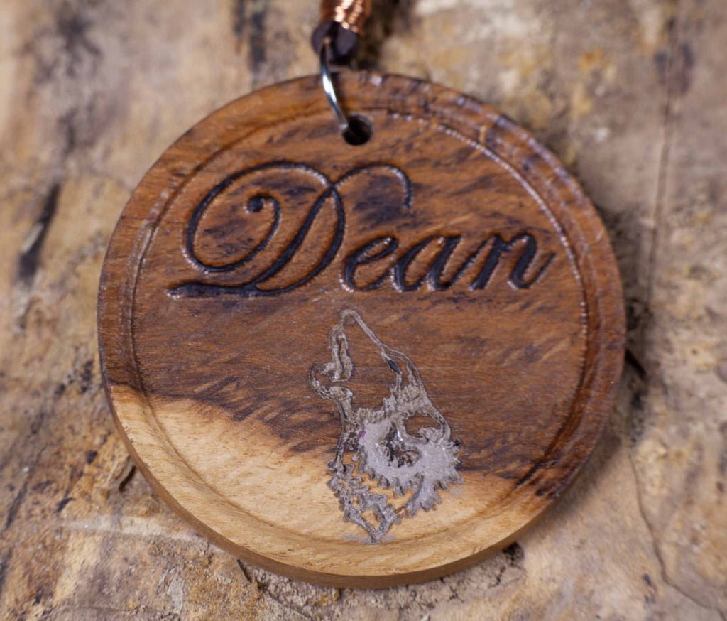 Custom Name Pendant - Personalized Oak Wood Jewellery (58-60mm)