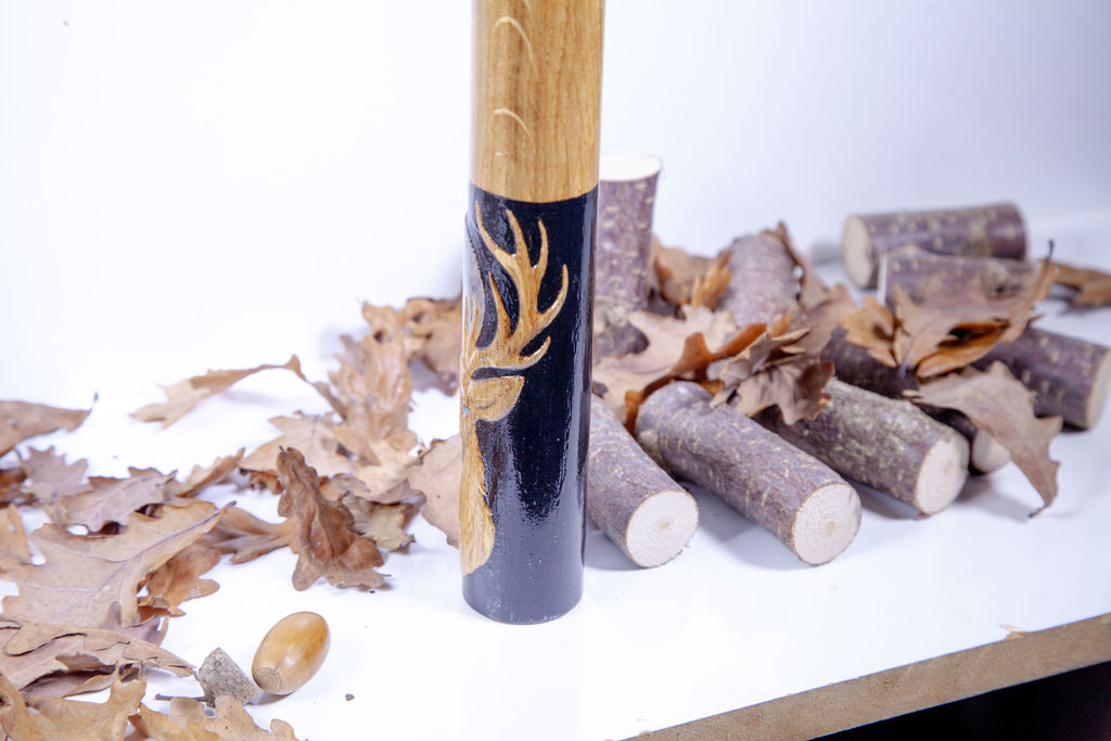 Hand Finished Oak, Ash & Mahogany (Deer Spirit) Flute in the Key of B flat 440Hz