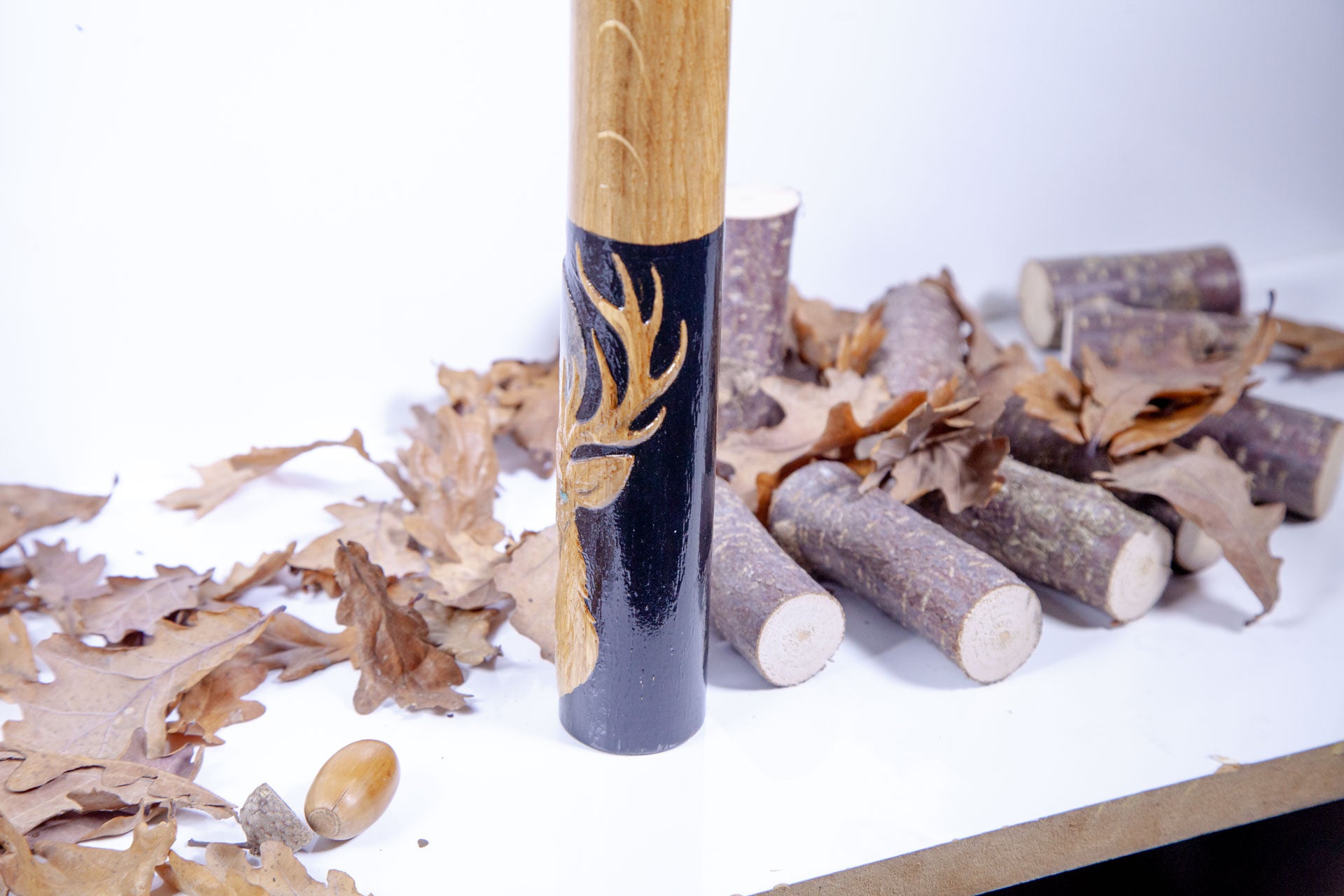 Hand Finished Oak, Ash & Mahogany (Deer Spirit) Flute in the Key of B flat 440Hz