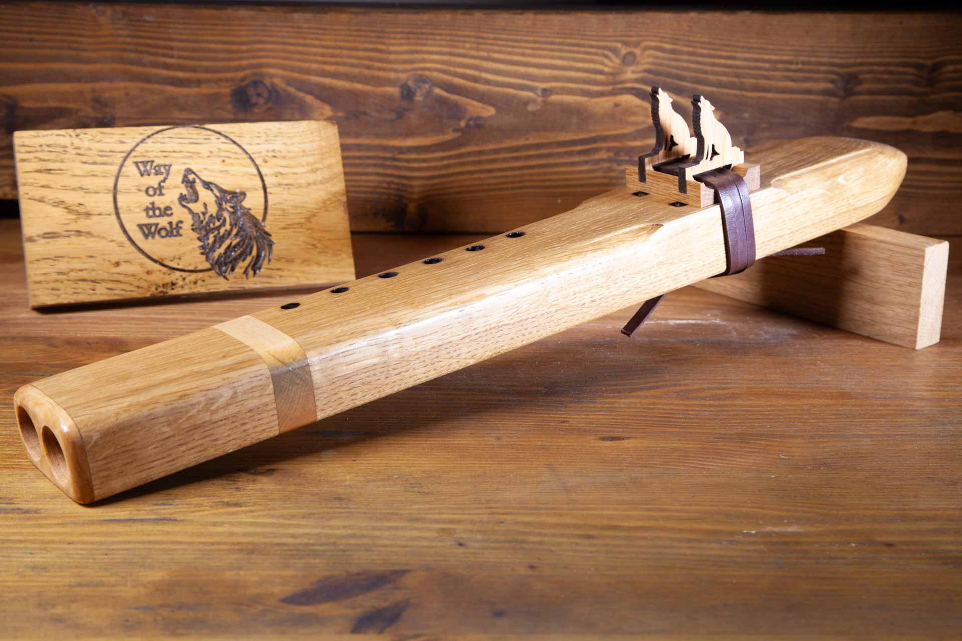 Handcrafted Oak & Ash Drone Flute in the Key of G 432Hz