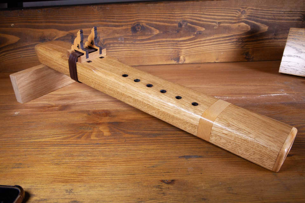 Handcrafted Oak & Ash Drone Flute in the Key of G 432Hz