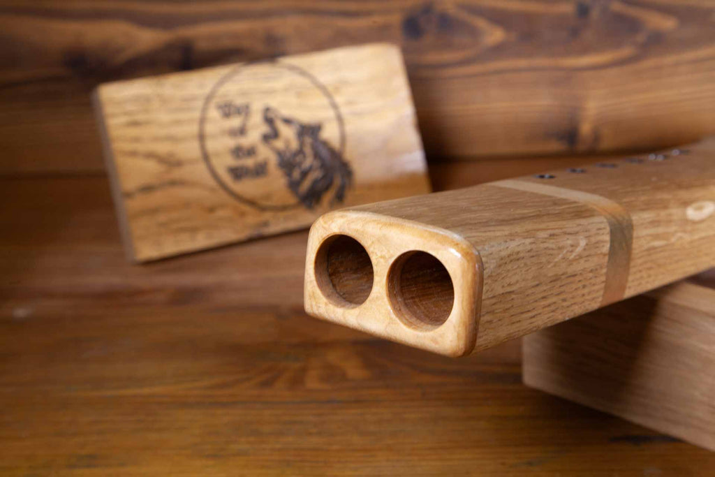 Handcrafted Oak & Ash Drone Flute in the Key of G 432Hz