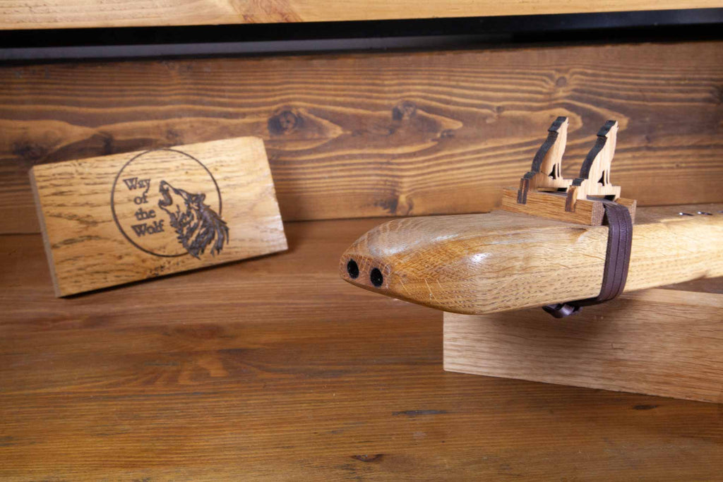 Handcrafted Oak & Ash Drone Flute in the Key of G 432Hz