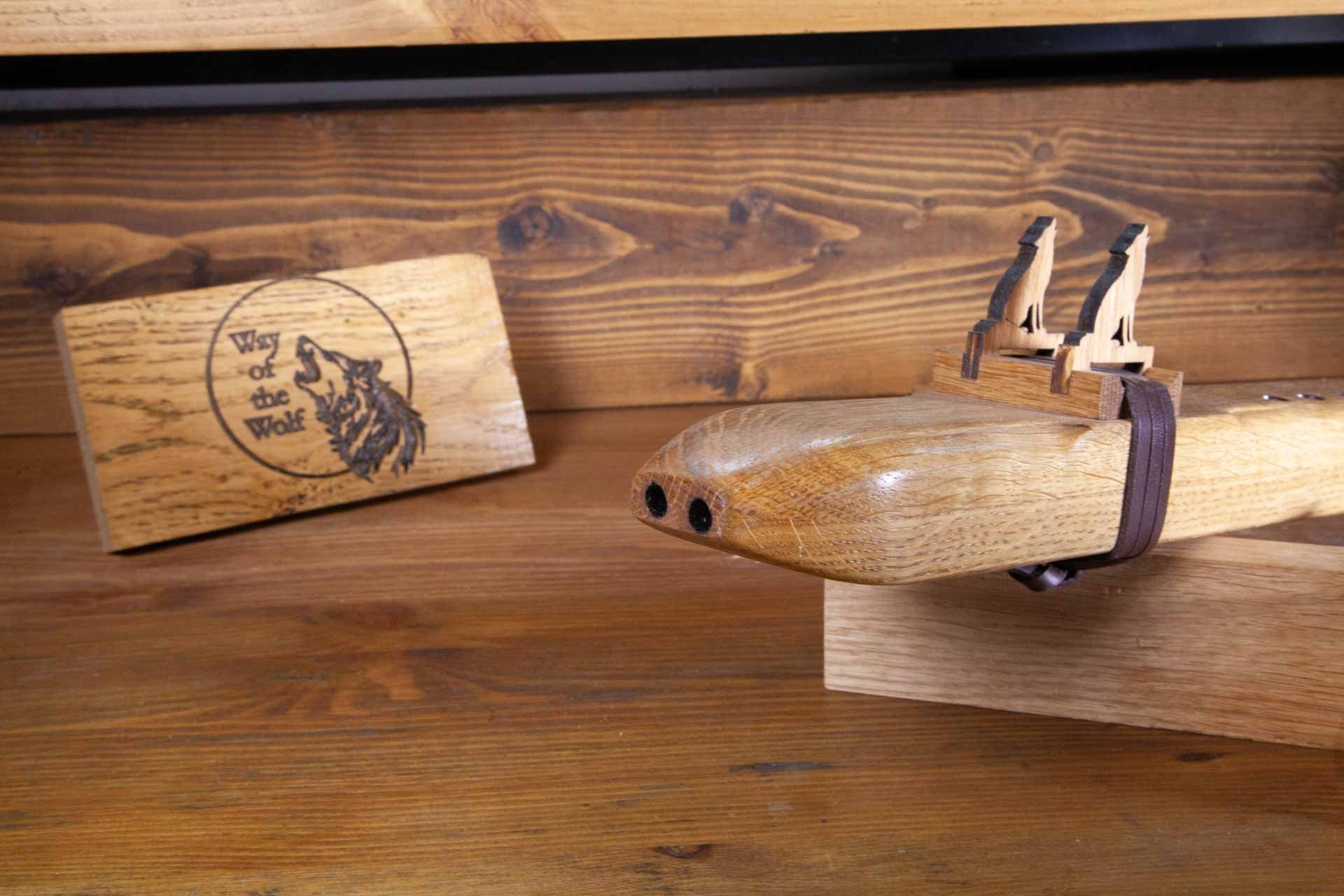 Handcrafted Oak & Ash Drone Flute in the Key of G 432Hz