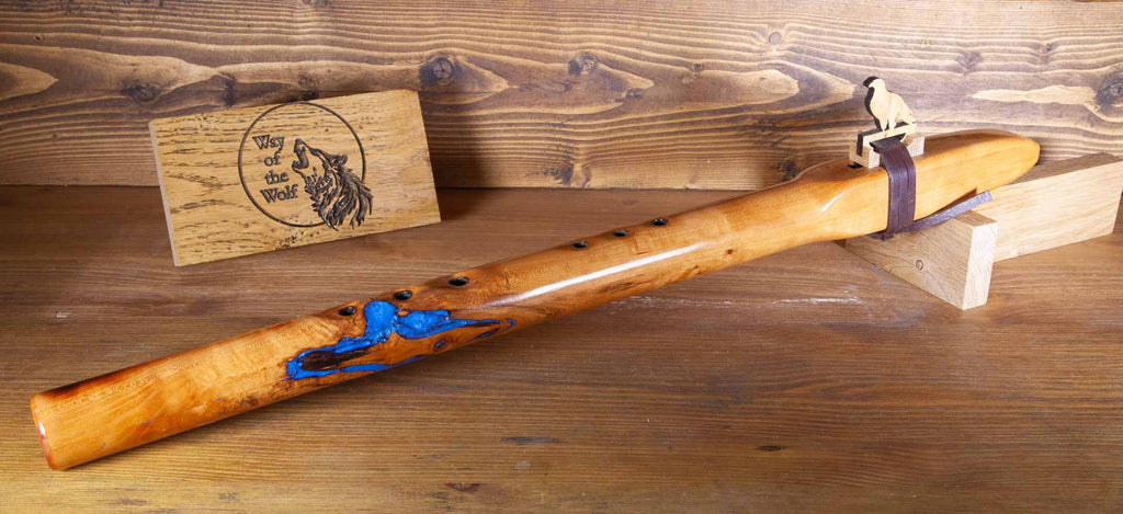 Handcrafted (Blue River) Native American Style Flute in the Key of low D 432Hz