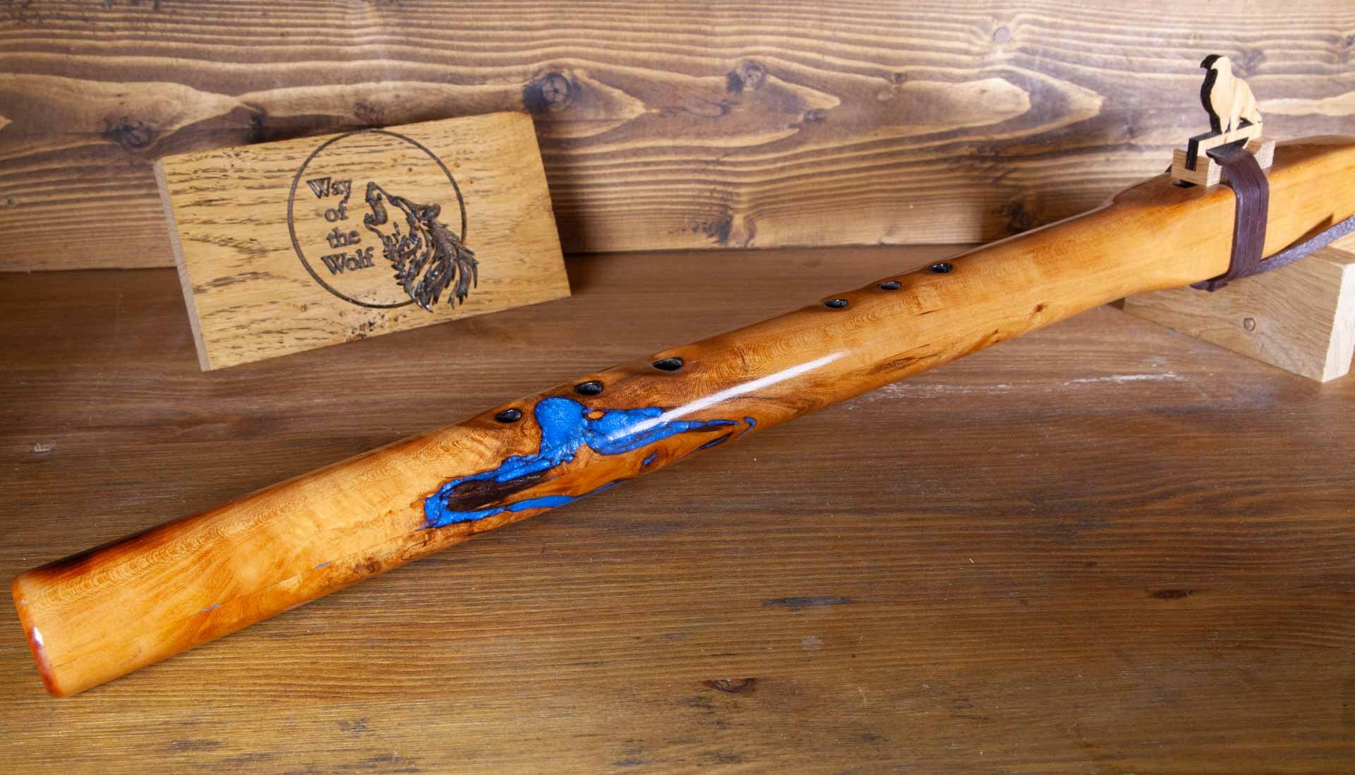 Handcrafted (Blue River) Native American Style Flute in the Key of low D 432Hz
