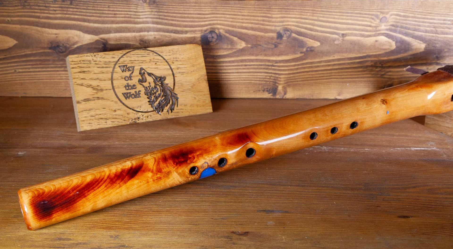Handcrafted (Blue River) Native American Style Flute in the Key of low D 432Hz