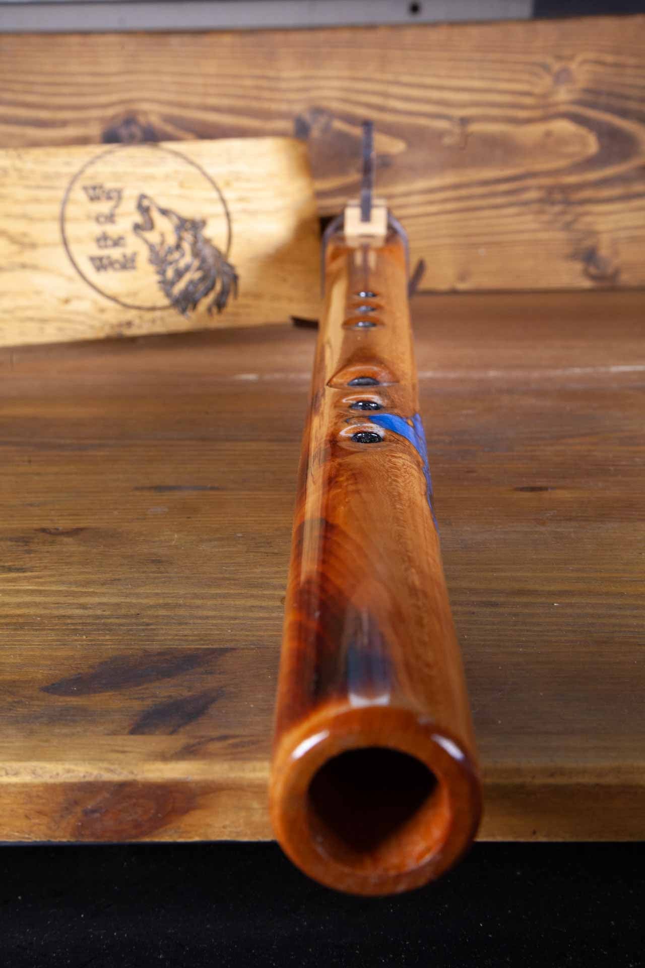 Handcrafted (Blue River) Native American Style Flute in the Key of low D 432Hz