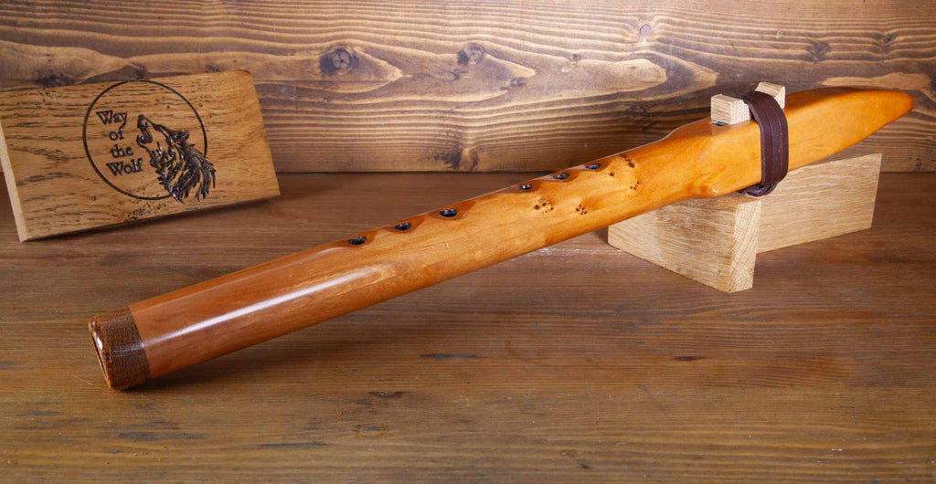 Cherry Native American Style Flute in the Key of F#